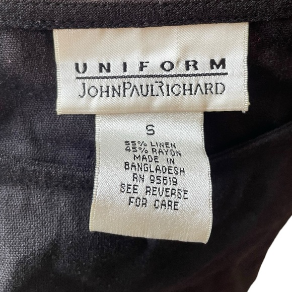 Uniform John Paul Richard Vintage 90s Whimsygoth Linen Embroidered Floral Dress - Picture 6 of 6